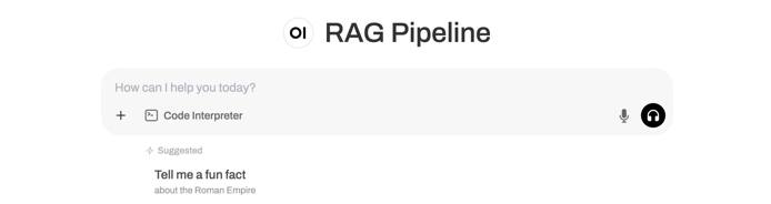 Screenshot of the Open WebUI query interface