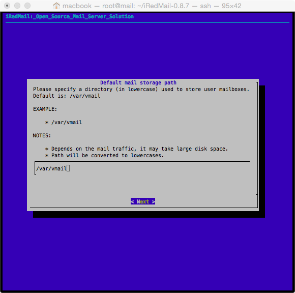 mail storage dir mail storage dir