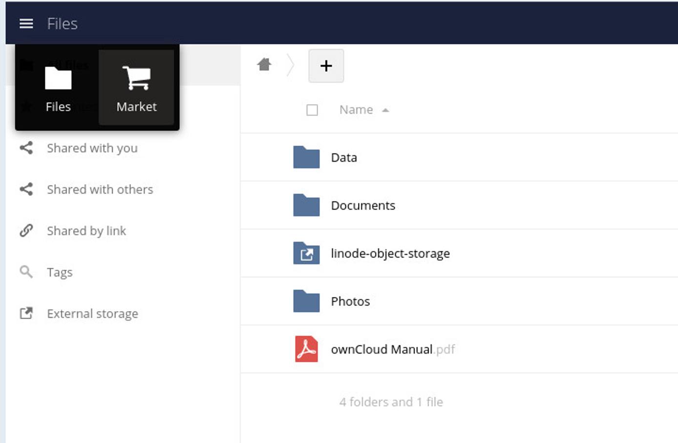 Access the ownCloud Market Access the ownCloud Market