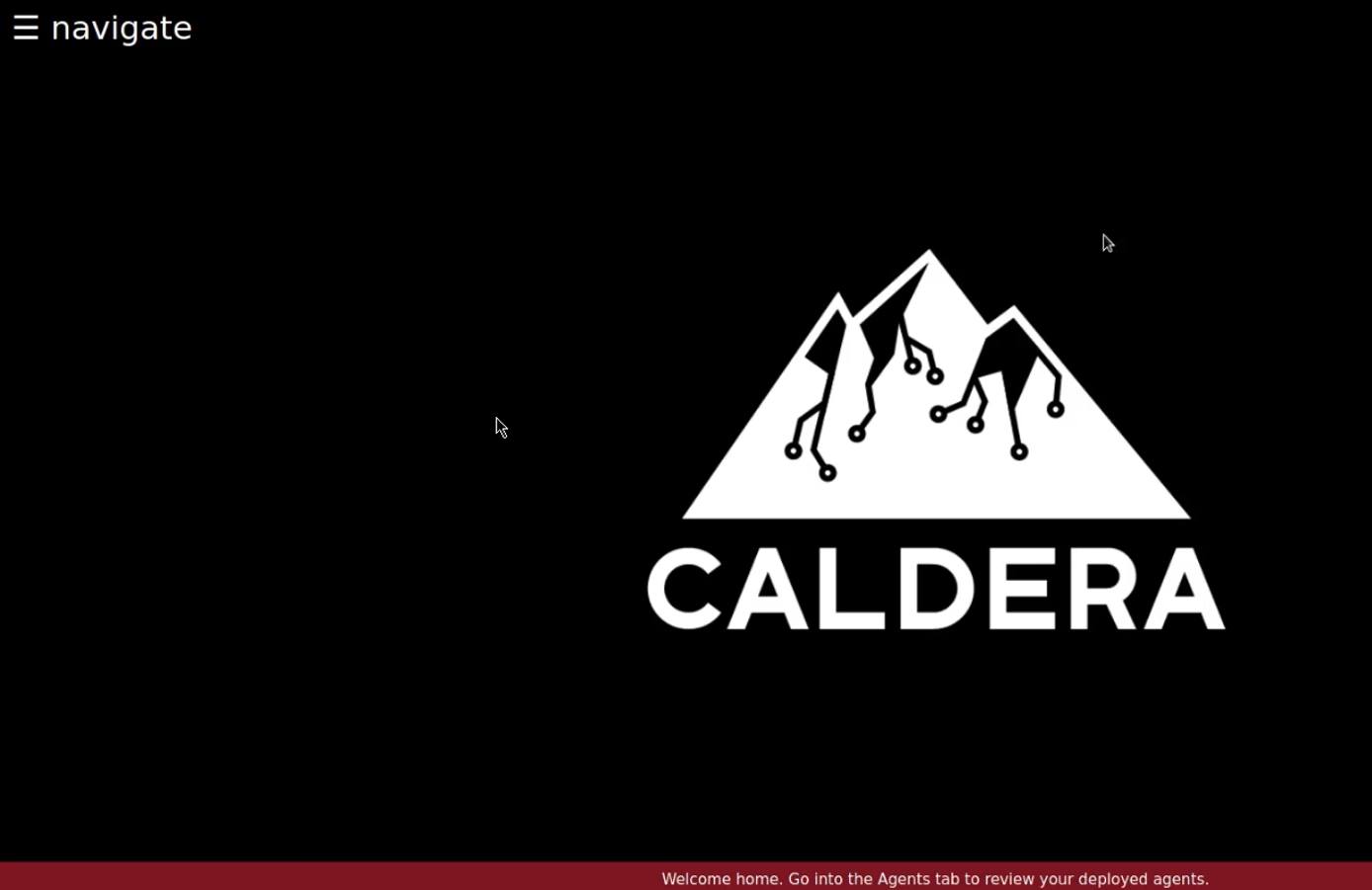 Caldera web interface Caldera web interface
