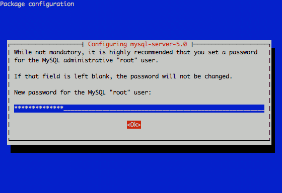 Setting the MySQL root password in Ubuntu Jaunty. Setting the MySQL root password in Ubuntu Jaunty.
