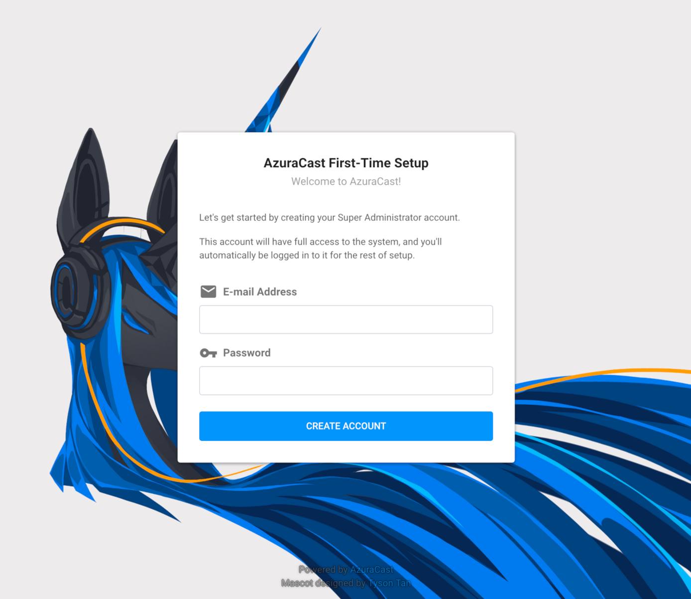 AzuraCast Setup Account AzuraCast Setup Account