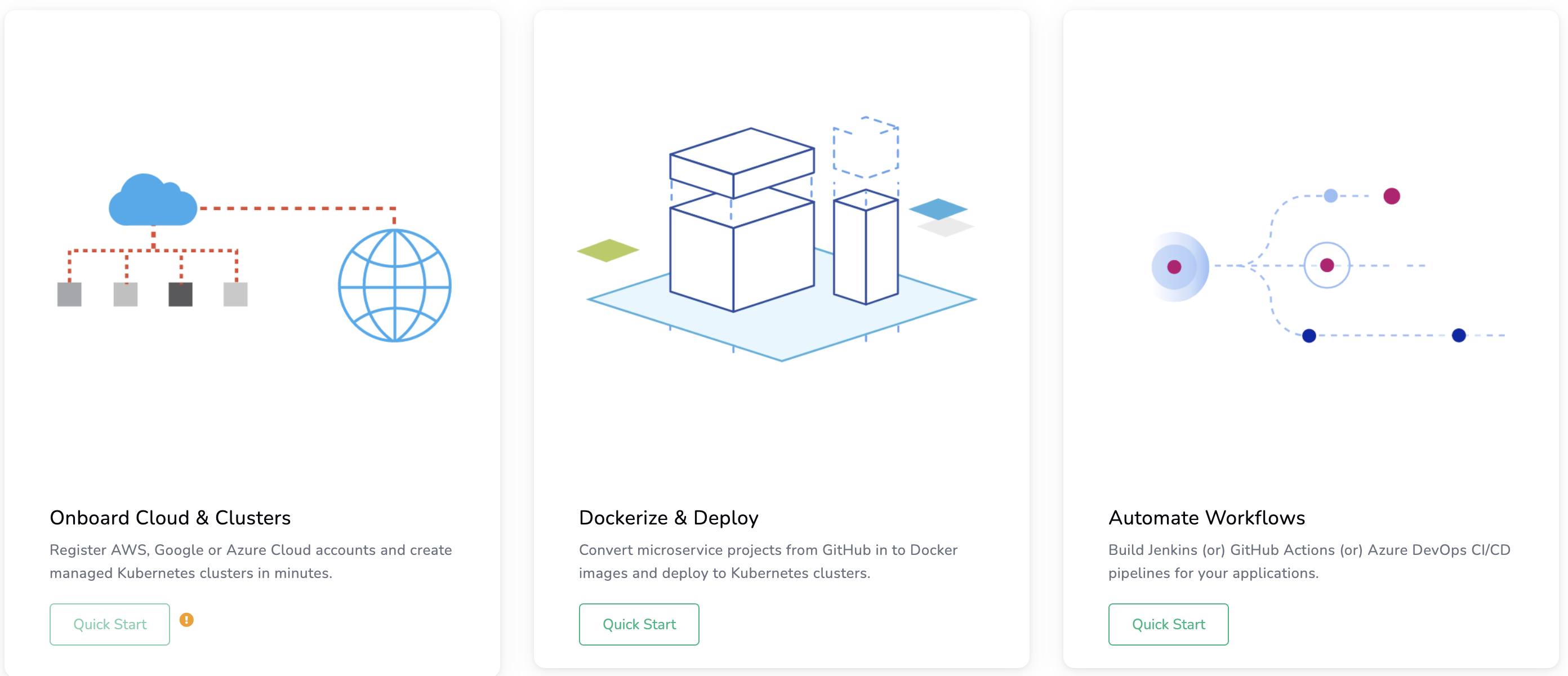 Screenshot of gopaddle containerize quickstart Screenshot of gopaddle containerize quickstart