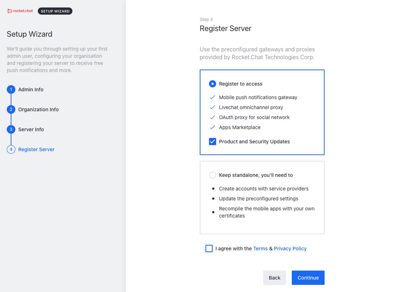 Rocket.Chat Step 4 Rocket.Chat Step 4